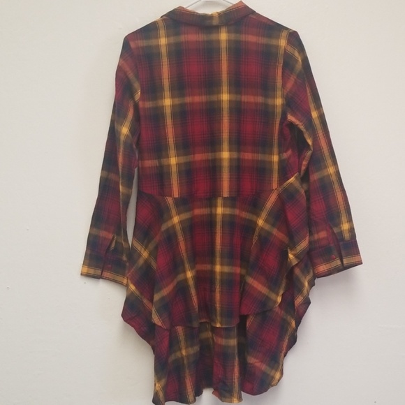 Thread Story Long Tails Top Plaid Fall Colors XL - Picture 2 of 8